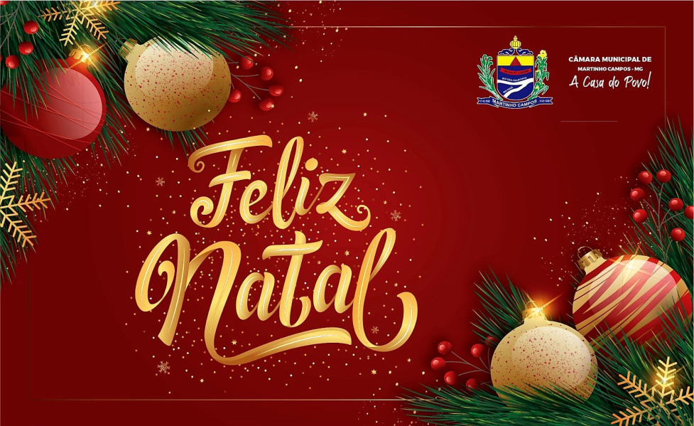 A CÂMARA MUNICIPAL DE MARTINHO CAMPOS DESEJA A TODOS UM FELIZ NATAL E BOAS FESTAS!