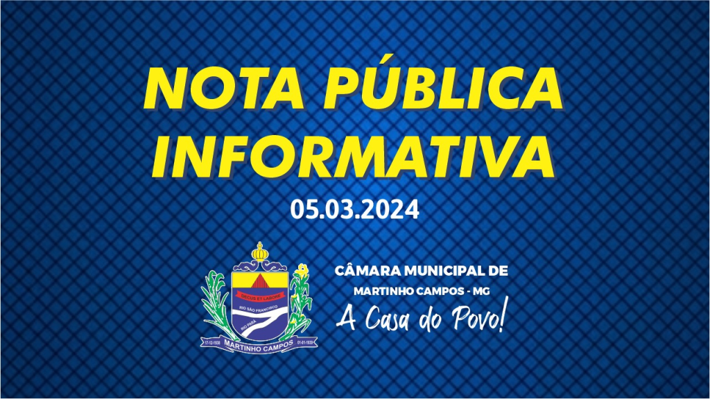 NOTA PÚBLICA INFORMATIVA