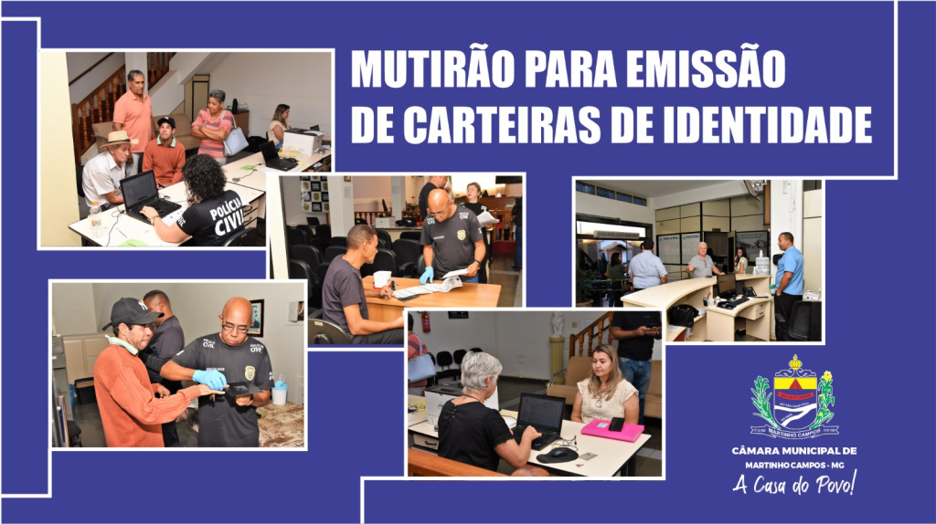 MUTIRÃO PARA EMISSÃO DE CARTEIRAS DE IDENTIDADE