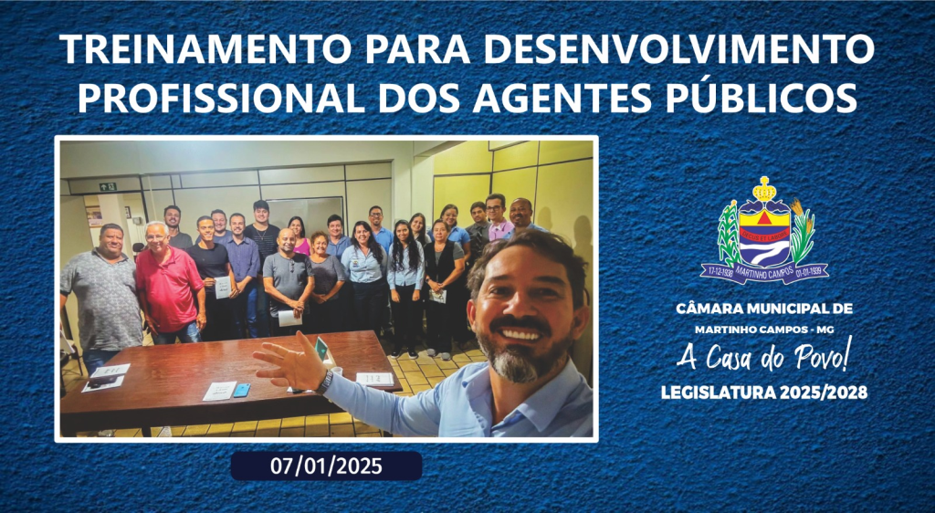 TREINAMENTO PARA DESENVOLVIMENTO PROFISSIONAL 
DOS AGENTES PÚBLICOS.