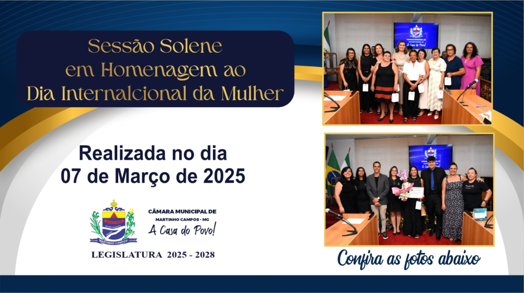 SESSÃO SOLENE EM HOMENAGEM AO DIA INTERNACIONAL DA MULHER