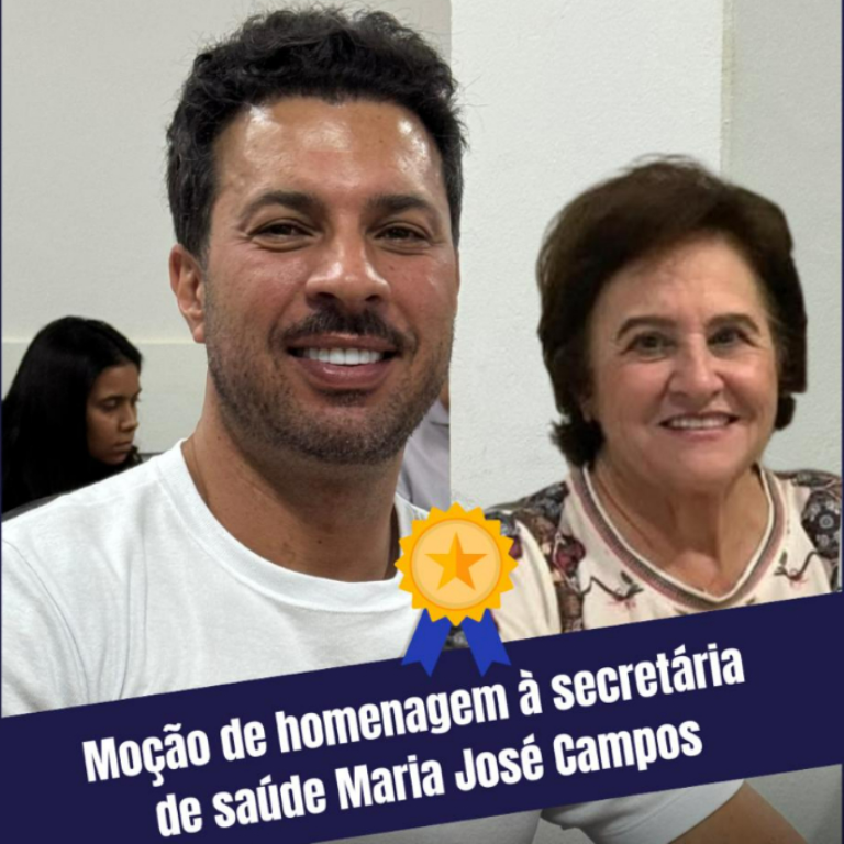 Câmara Municipal homenageia secretária de Saúde Maria José Campos por serviços prestados ao município