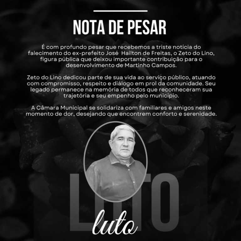 Nota de Pesar - José Hailton de Freitas